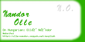 nandor olle business card